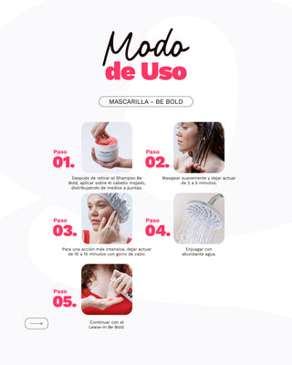 Mascarilla Capilar Reparadora | BE BOLD | 32 OZ / 946 ML