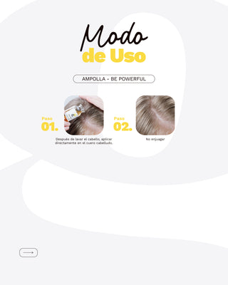 Ampolla Control caída del Cabello con Biotina | BE POWERFUL | 0.5 OZ / 15 ML