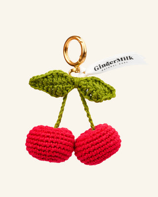 Llavero Cereza Crochet Artesanal | Accesorio Artesanal Ginger Milk