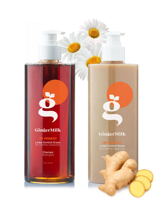 Shampoo y Acondicionador BE HONEST | Set para cabello normal con tendencia grasa