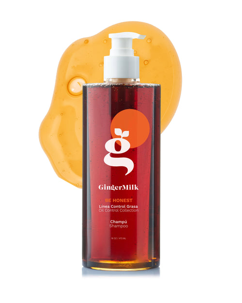 Shampoo con extracto de jengibre | Para cabello con tendencia grasa | BE HONEST | 16 OZ / 473 ML
