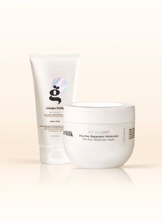 Pre-Poo y Gloss Clear /Para Reparar, dar brillo, intensifica color, control frizz y puntas sanas | Set Brillo Intensivo