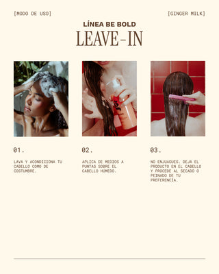 Leave-In Reparador Intensivo sin enjuague para cabellos maltratados | BE BOLD | 8.5 OZ / 250 ML