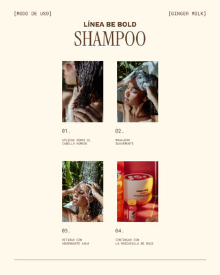 Shampoo Reparador Intensivo para cabellos maltratados | BE BOLD | 16 OZ / 473 ML