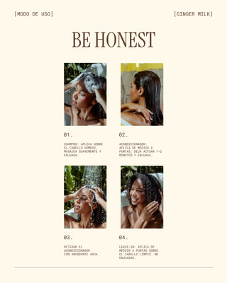 Línea Be Honest | Kit Capilar para cabello normal con tendencia grasa | Con Pro vitamina B5
