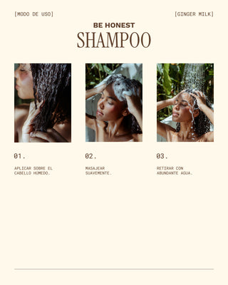 Shampoo con extracto de jengibre | Para cabello con tendencia grasa | BE HONEST | 16 OZ / 473 ML